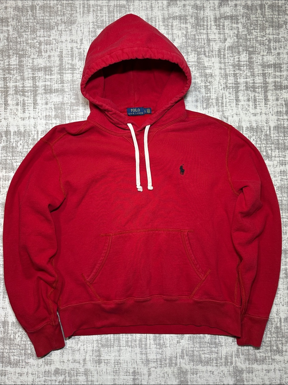 Polo by Ralph Lauren Red Pullover Hoodie with Embroidered Pony